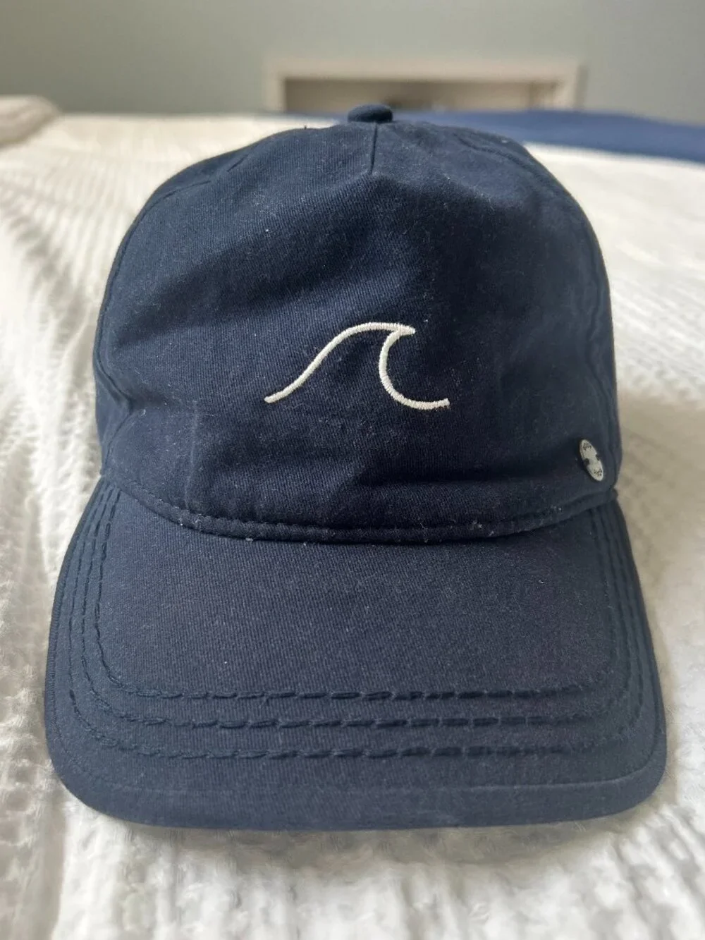 Roxy Dark Blue Script Wave Baseball Cap Snapback
